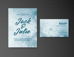 Wedding invitation with abstract watercolor background vector