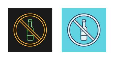 No Alcohol Vector Icon