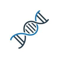 DNA helix icon vector isolated on white background. Genetic symbol for use web and mobile.