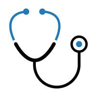 Stethoscope icon isolaed on white background . Medical device vector illustration for uses on web and mobile apps.