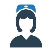 Doctor icon flat style isolated on white background. Doctor vector illustration for use on web and mobile apps.
