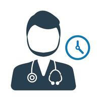 Doctor icon flat style isolated on white background. Doctor vector illustration for use on web and mobile apps.