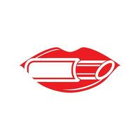 Lipstick icon vector illustration,logo design template.