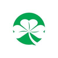 Green Clover Leaf icon Template Design Vector