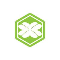 Green Clover Leaf icon Template Design Vector