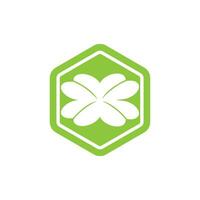 Green Clover Leaf icon Template Design Vector