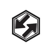 symbol of bidirectional arrows data transfer vector