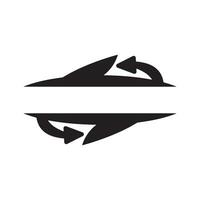 symbol of bidirectional arrows data transfer vector