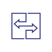 symbol of bidirectional arrows data transfer vector