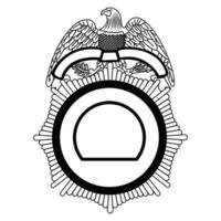 vector illustration of Security Police badge , sheriff badge