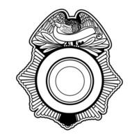 vector illustration of Security Police badge , sheriff badge