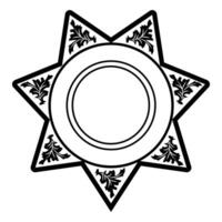 vector illustration of Security Police badge , sheriff badge