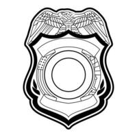 vector illustration of Security Police badge , sheriff badge