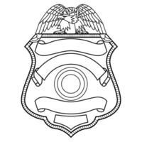 vector illustration of Security Police badge , sheriff badge