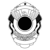 vector illustration of Security Police badge , sheriff badge