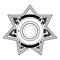 vector illustration of Security Police badge , sheriff badge