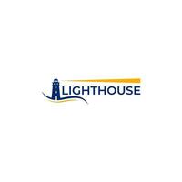 Lighthouse logo design template vector illustration