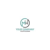 MH Church Logo Design Vector