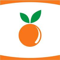 naranja con hojas moderno resumen logo foto