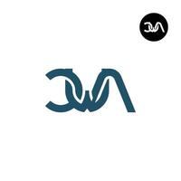 letra cwa monograma logo diseño vector