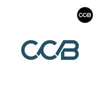 letra CCB monograma logo diseño vector