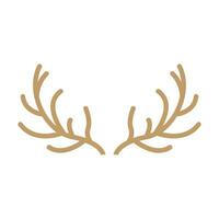 Deer Horn Logo Design Horn Animal Illustration Minimalist Simple Symbol Icon vector