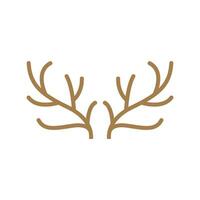 Deer Horn Logo Design Horn Animal Illustration Minimalist Simple Symbol Icon vector