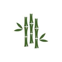 Tropical Bamboo Forest Logo, Tree Trunk and Leaf Design, Vector Illustration Symbol