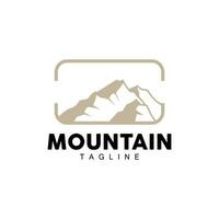 Mountain Logo, Nature Landscape View Design, Climbers And Adventure, Template Illustration vector