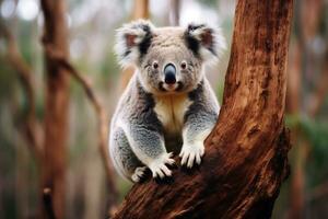 View of cute koala in nature photo