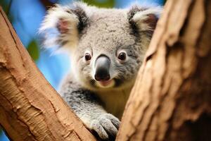 View of cute koala in nature photo