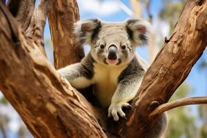 View of cute koala in nature photo