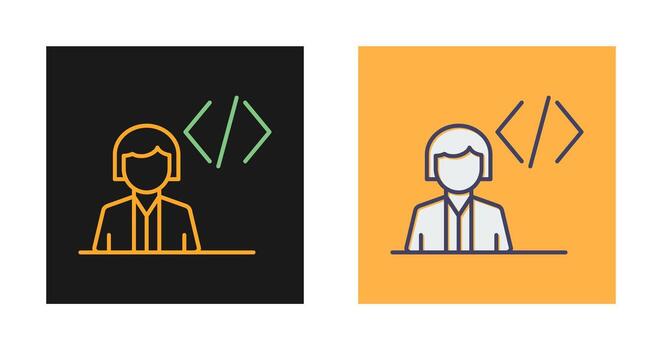 icono de vector de programador