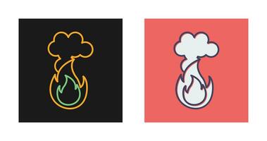 Fire Pollution Vector Icon