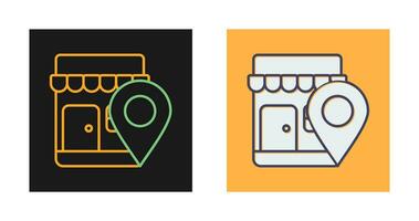 Shop Location Vector Icon