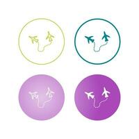 Round Travel Flights Vector Icon