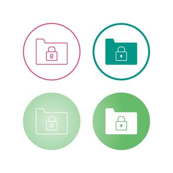 icono de vector de carpeta segura