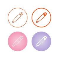 Safety Pin Vector Icon