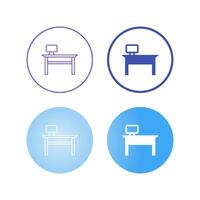 Office Desk Vector Icon