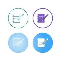 Notebook and Pen Vector Icon