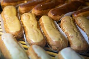 various types of eclairs photo