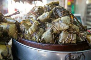 Stuffed steamed snacks photo