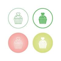 icono de vector de cupcake