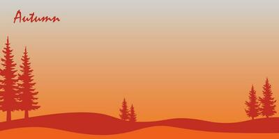 Background design with minimalist colors with an autumn theme. vector