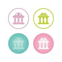 Bank Building Vector Icon