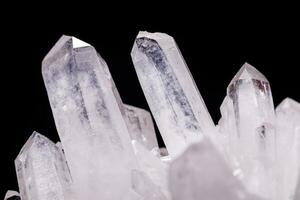 Macro Mineral Stone Rhinestone in Crystals on a Black Background photo