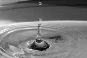 gotas que caen en el agua foto