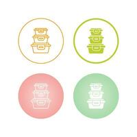 Plastic Food Container Vector Icon