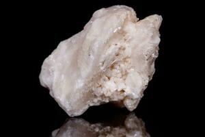 macro mineral Roca anfibolita en cuarzo en negro antecedentes foto