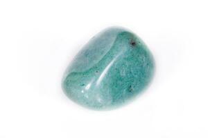 Macro mineral stone aventurine green on white background photo